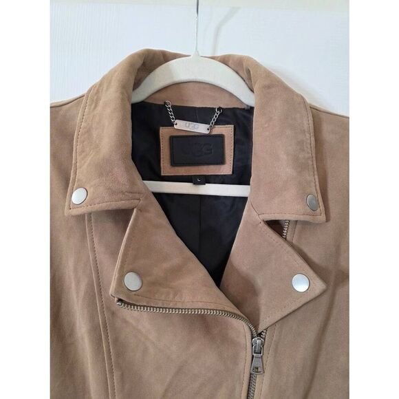 UGG Stacey Suede Moto Jacket L - Picture 6 of 12